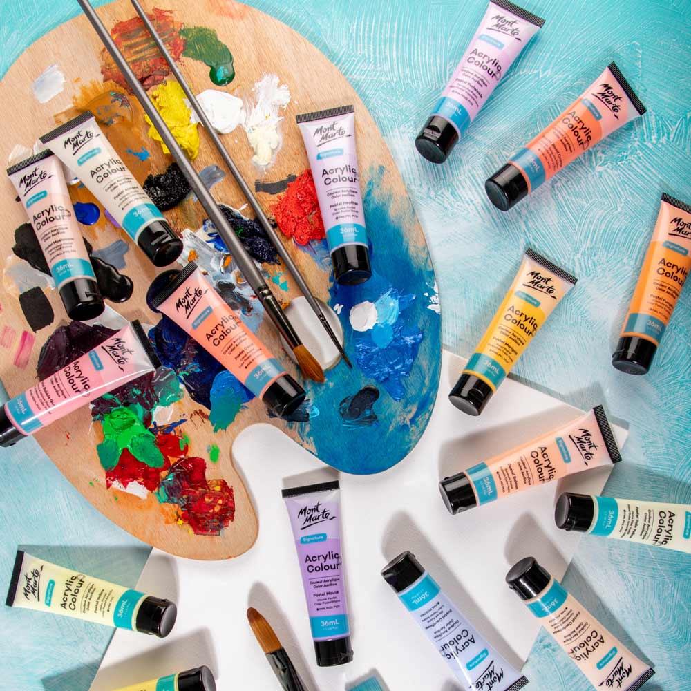 Acrylic Colour Pastel Paint Set Signature 12pc x 36ml - Image 10