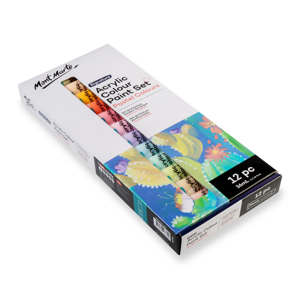 Acrylic Colour Pastel Paint Set Signature 12pc x 36ml - Image 2