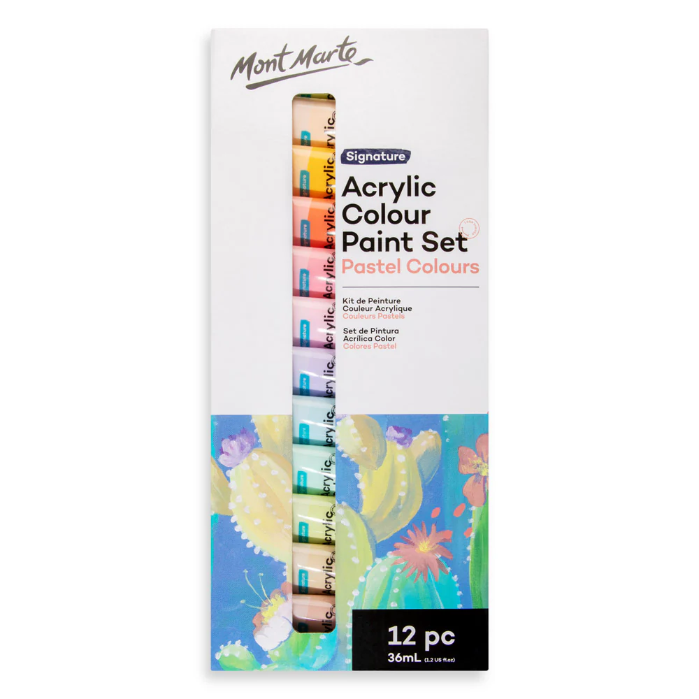 Acrylic Colour Pastel Paint Set Signature 12pc x 36ml - Image 3