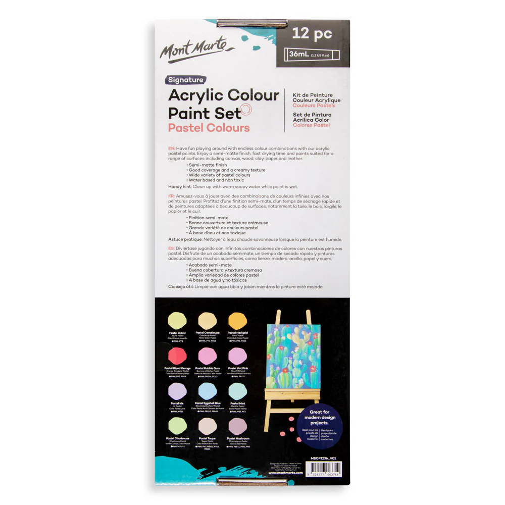 Acrylic Colour Pastel Paint Set Signature 12pc x 36ml - Image 4