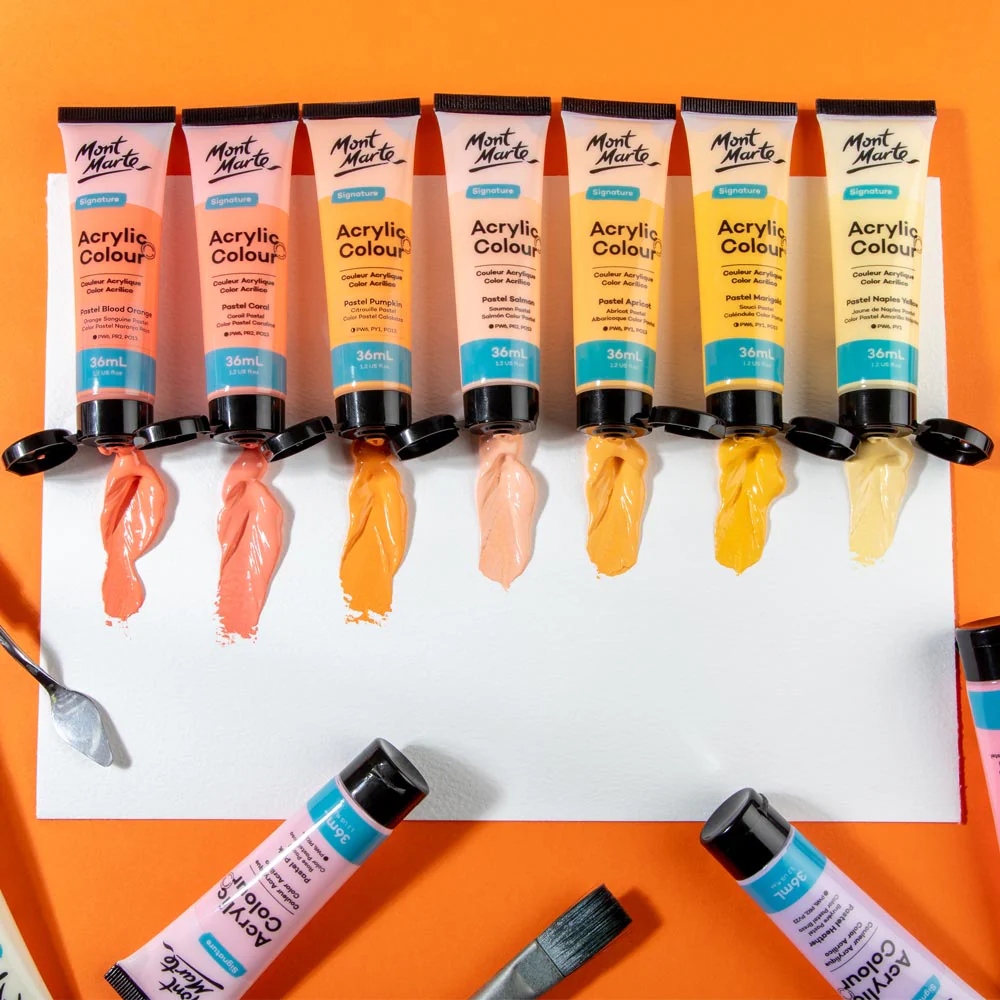 Acrylic Colour Pastel Paint Set Signature 12pc x 36ml - Image 5