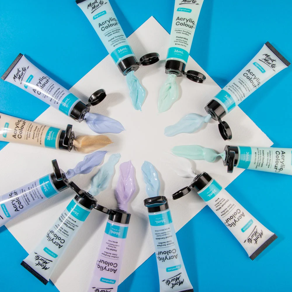 Acrylic Colour Pastel Paint Set Signature 12pc x 36ml - Image 6