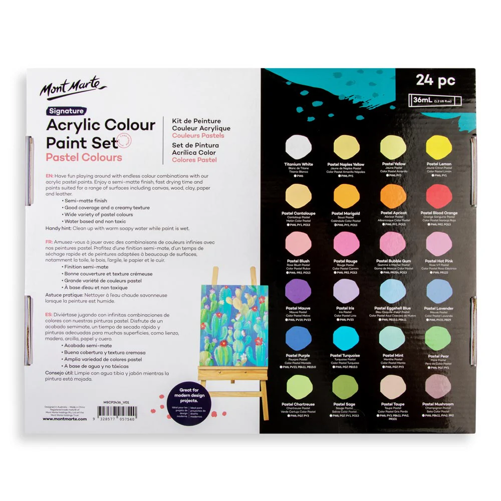 Acrylic Colour Pastel Paint Set Signature 24pc x 36ml - Image 5