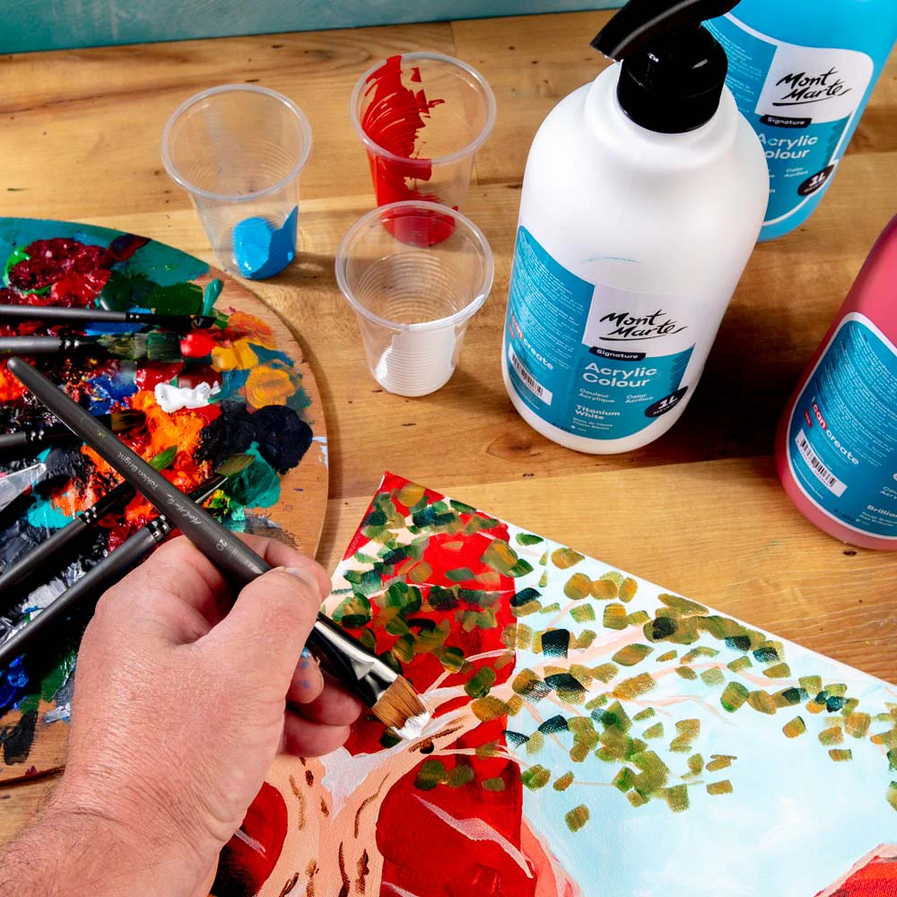 Acrylic Colour Signature 1L Bottle with Pump - Titanium White - Image 8