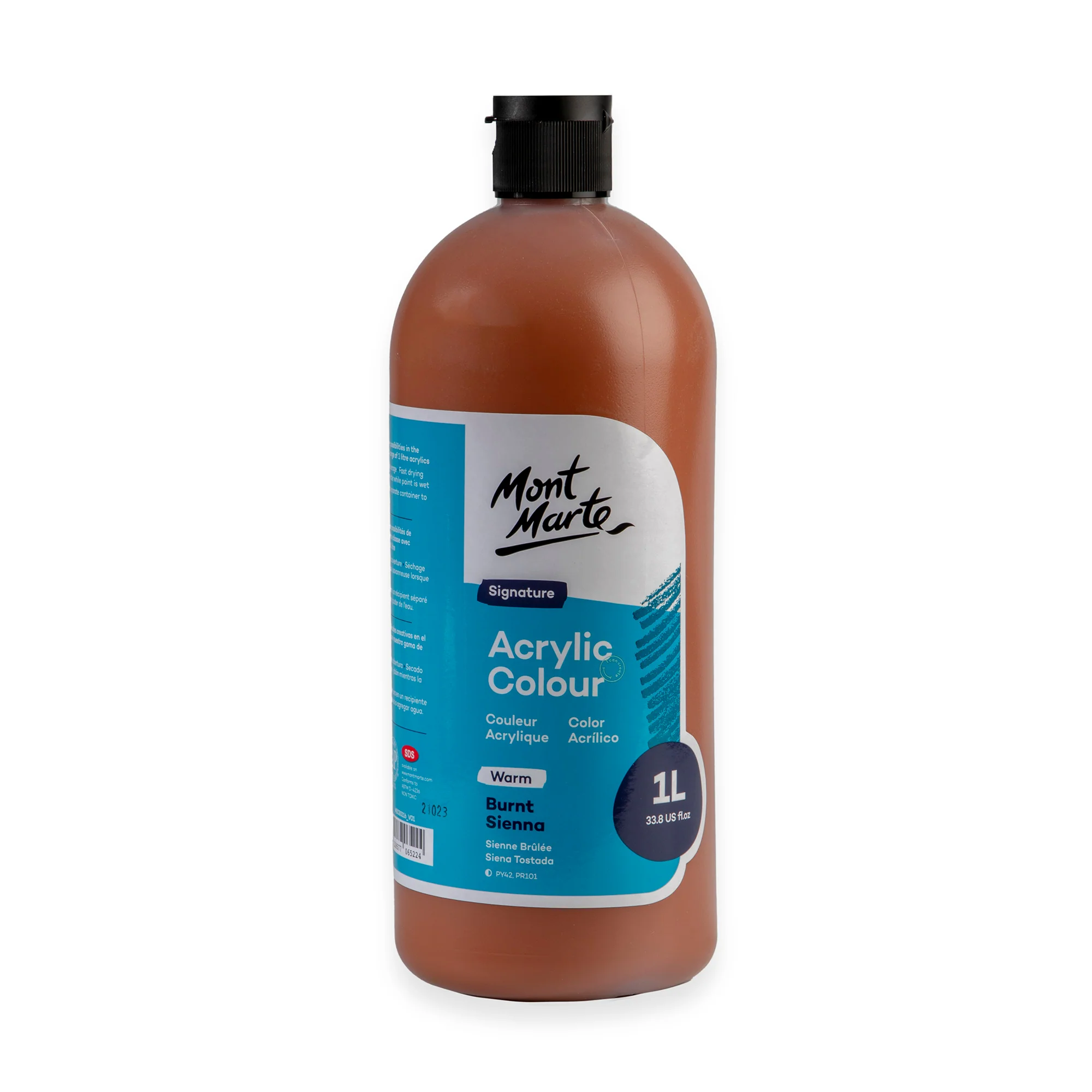 Acrylic Colour Signature 1L Squeeze Bottle - Burnt Sienna