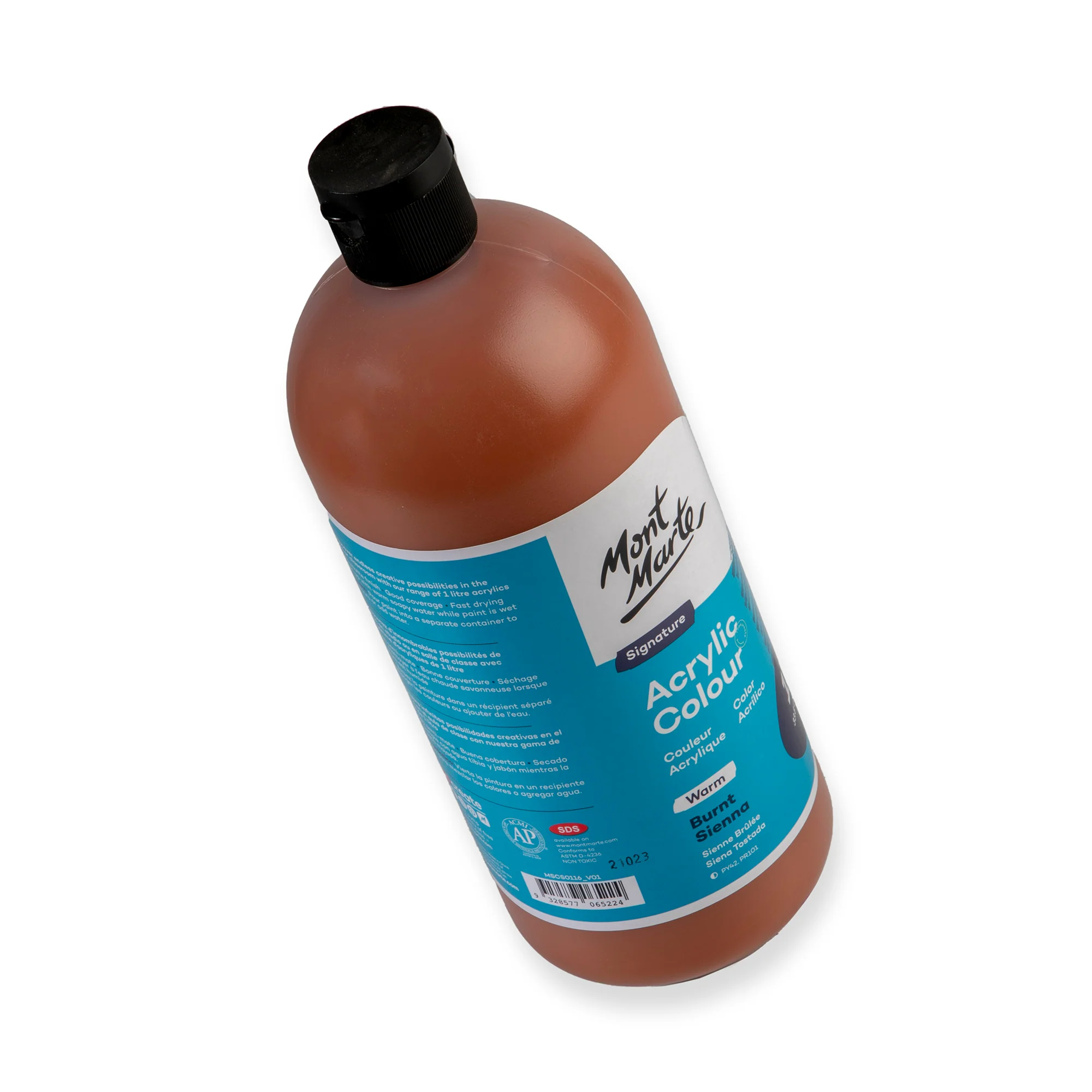 Acrylic Colour Signature 1L Squeeze Bottle - Burnt Sienna - Image 3