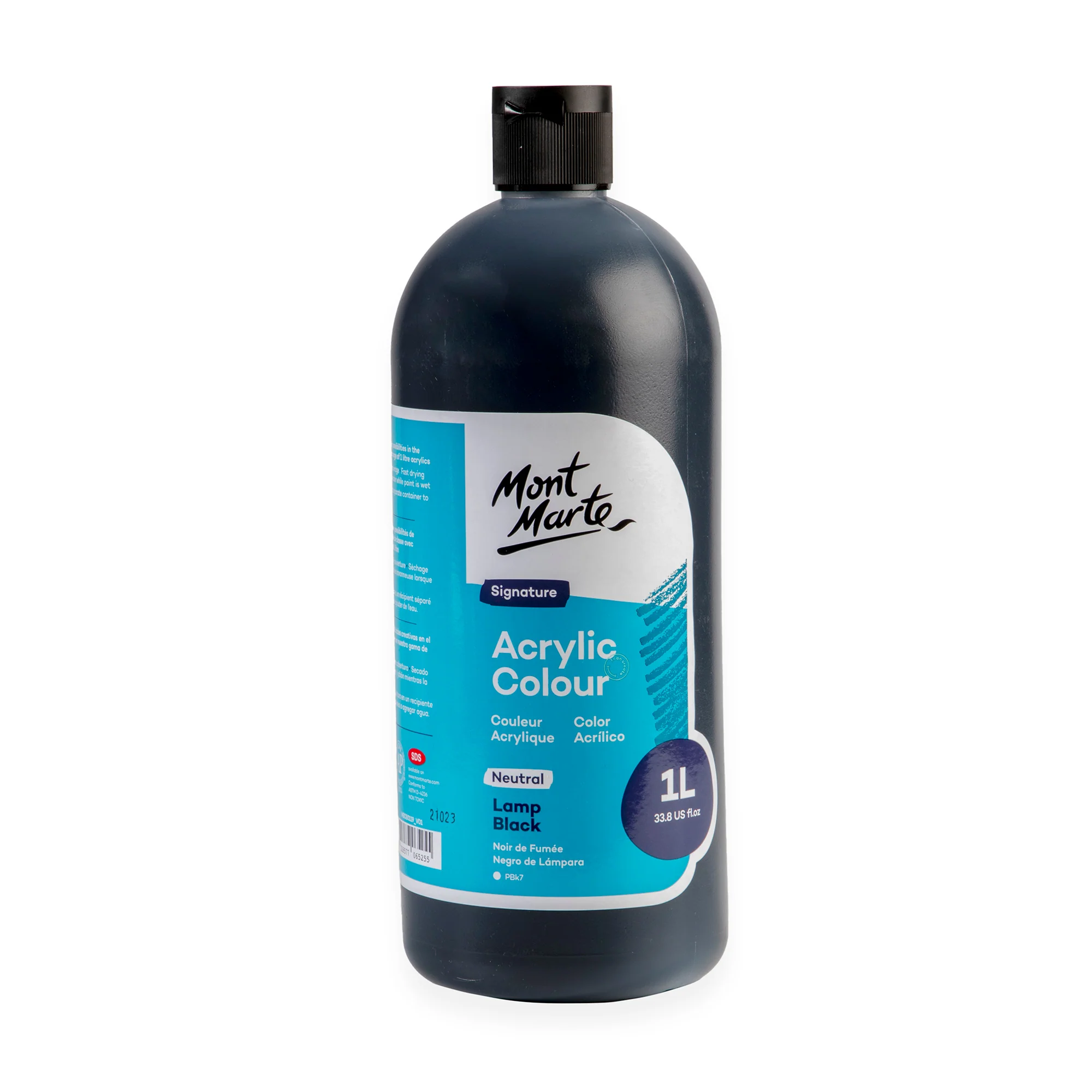 Acrylic Colour Signature 1L Squeeze Bottle - Lamp Black