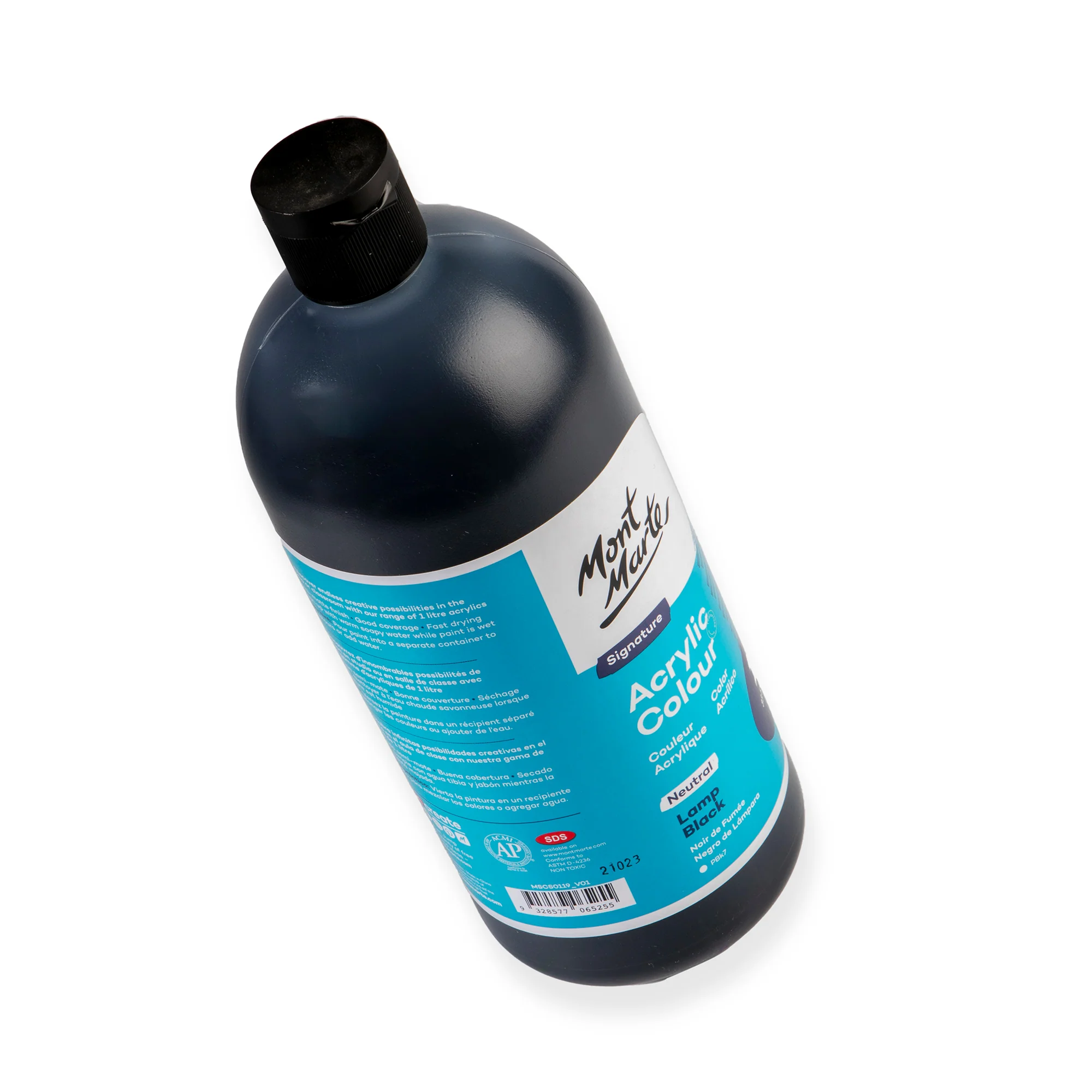 Acrylic Colour Signature 1L Squeeze Bottle - Lamp Black - Image 3