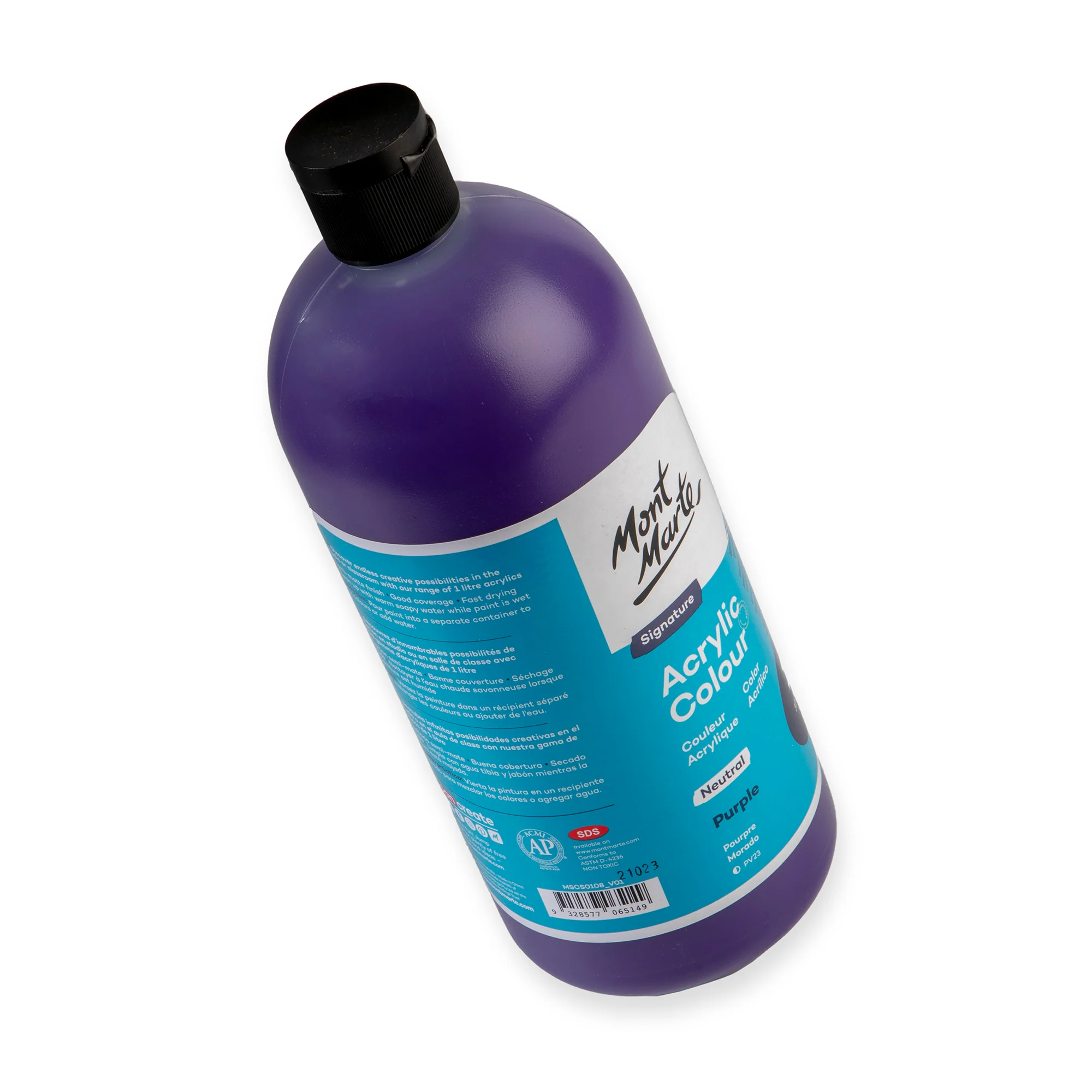 Acrylic Colour Signature 1L Squeeze Bottle - Purple - Image 3