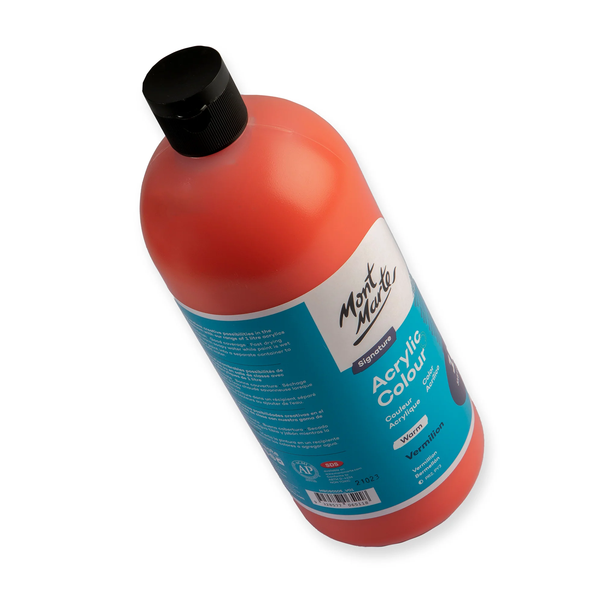 Acrylic Colour Signature 1L Squeeze Bottle - Vermillion - Image 3