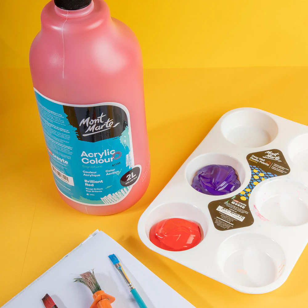 Acrylic Colour Paint Signature 2L Bottle with Pump – Brilliant Red - Image 7