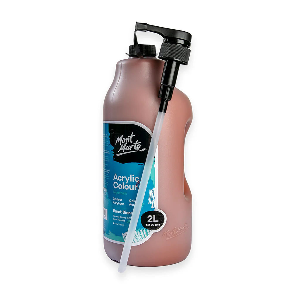 Acrylic Colour Paint Signature 2L Bottle with Pump – Burnt Sienna