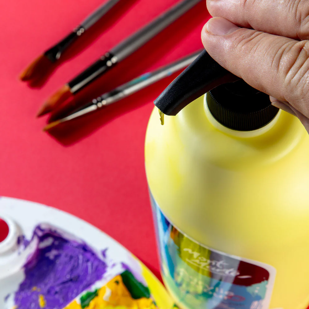 Acrylic Colour Paint Signature 2L Bottle with Pump – Lemon Yellow - Image 6