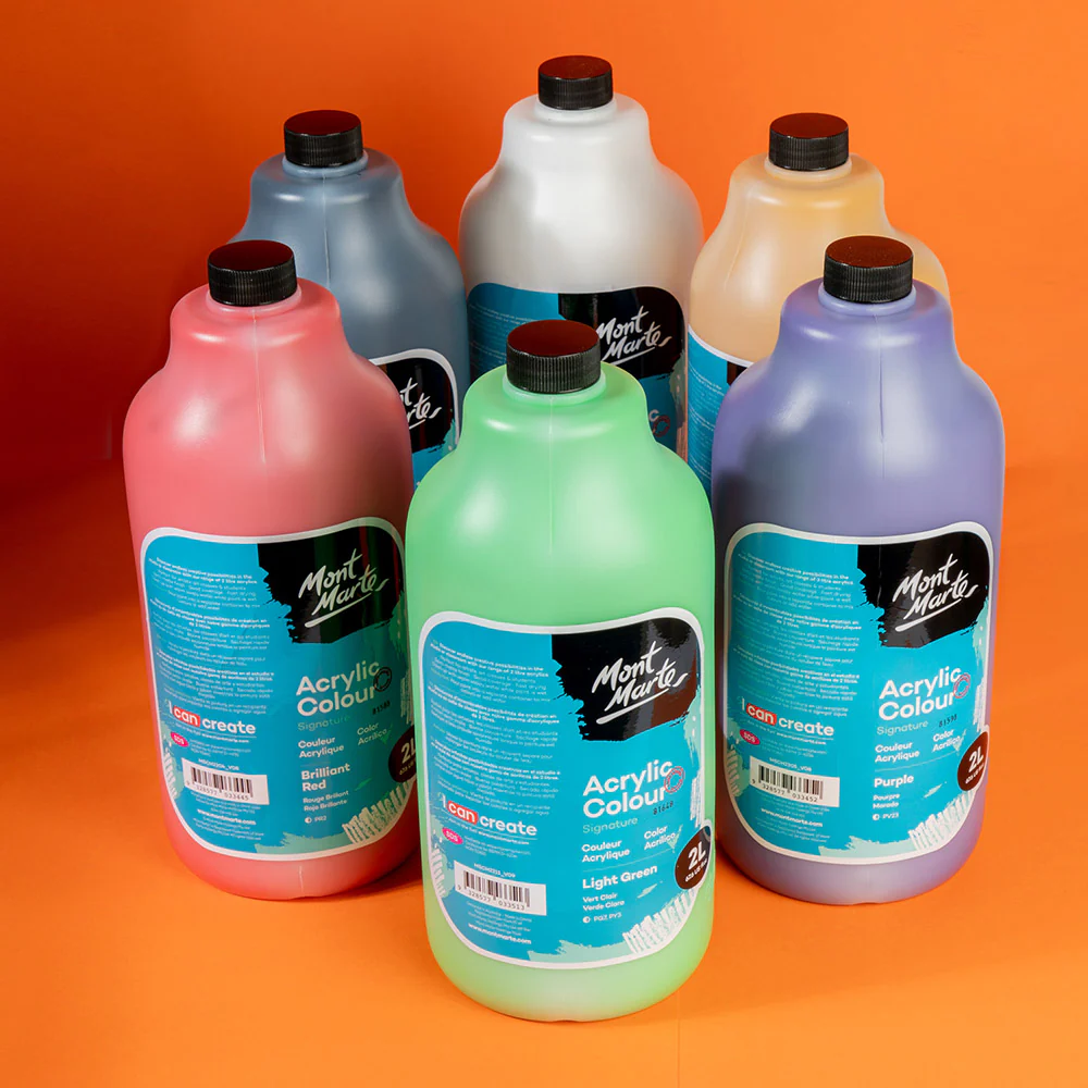 Acrylic Colour Paint Signature 2L Bottle with Pump – Light Green - Image 8