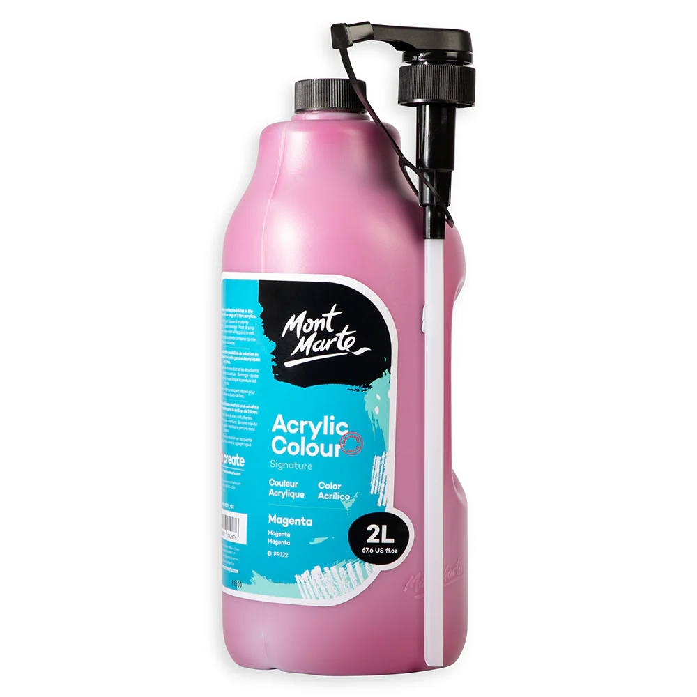 Acrylic Colour Paint Signature 2L Bottle with Pump – Magenta