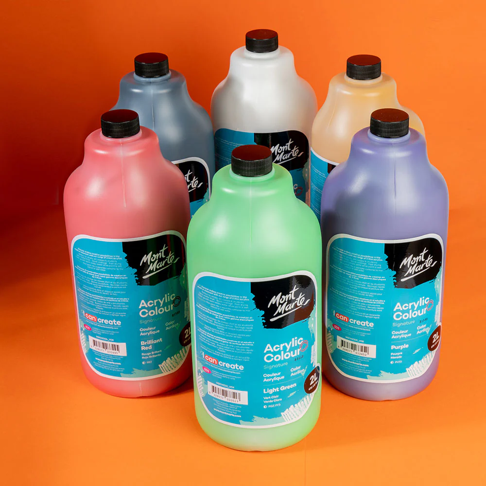 Acrylic Colour Paint Signature 2L Bottle with Pump – Titanium White - Image 10