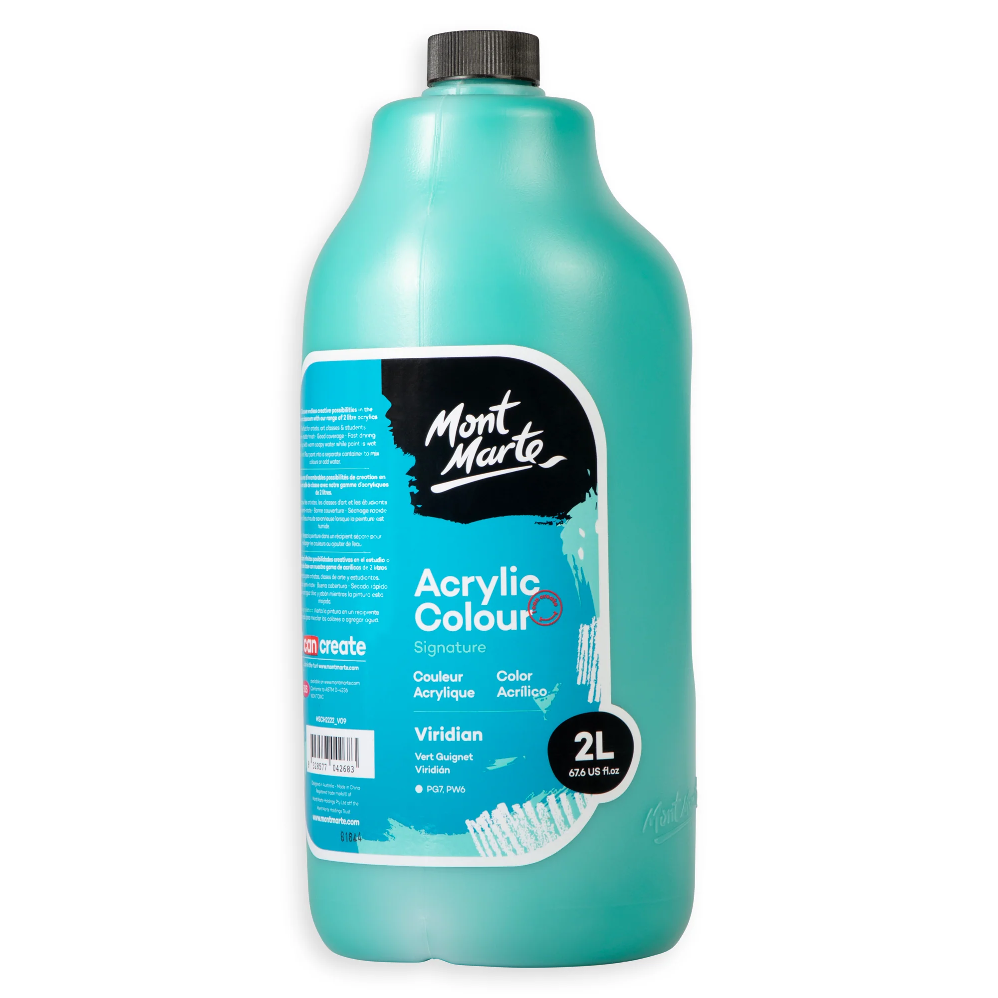 Acrylic Colour Paint Signature 2L Bottle with Pump – Viridian - Image 2