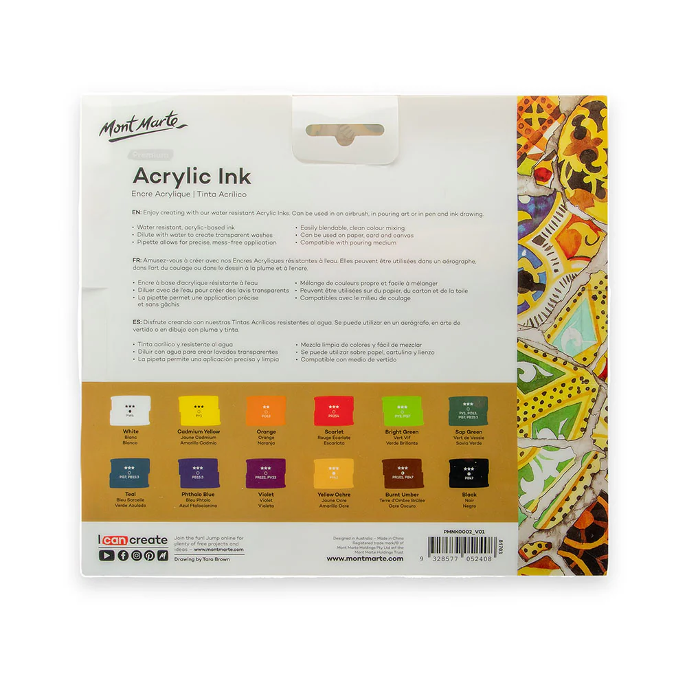 Acrylic Ink Premium 12pc x 20ml - Image 5