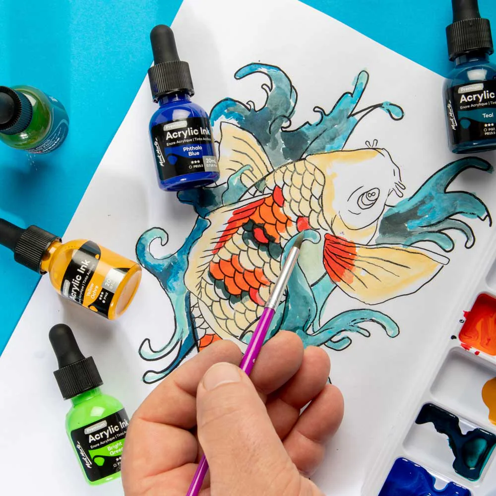 Acrylic Ink Premium 12pc x 20ml - Image 8