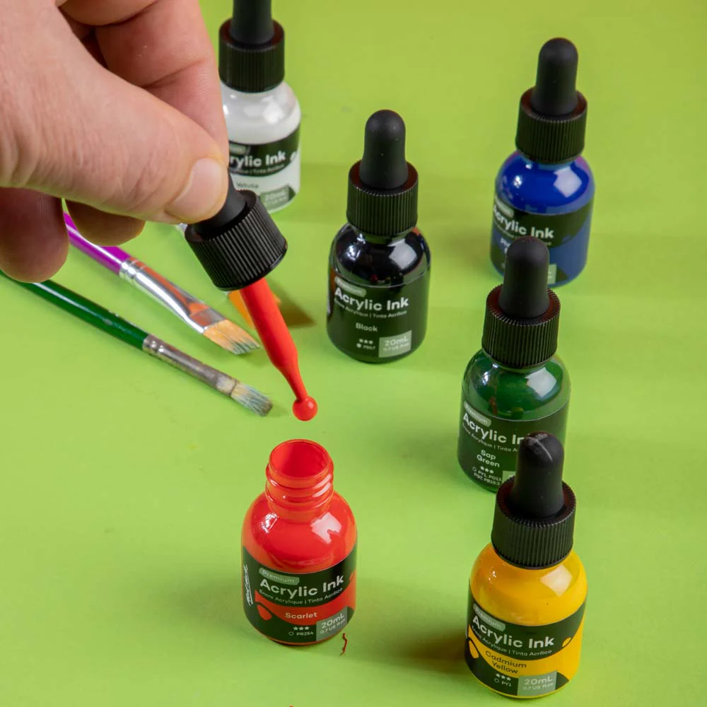 Acrylic Ink Premium 6pc x 20ml - Image 6