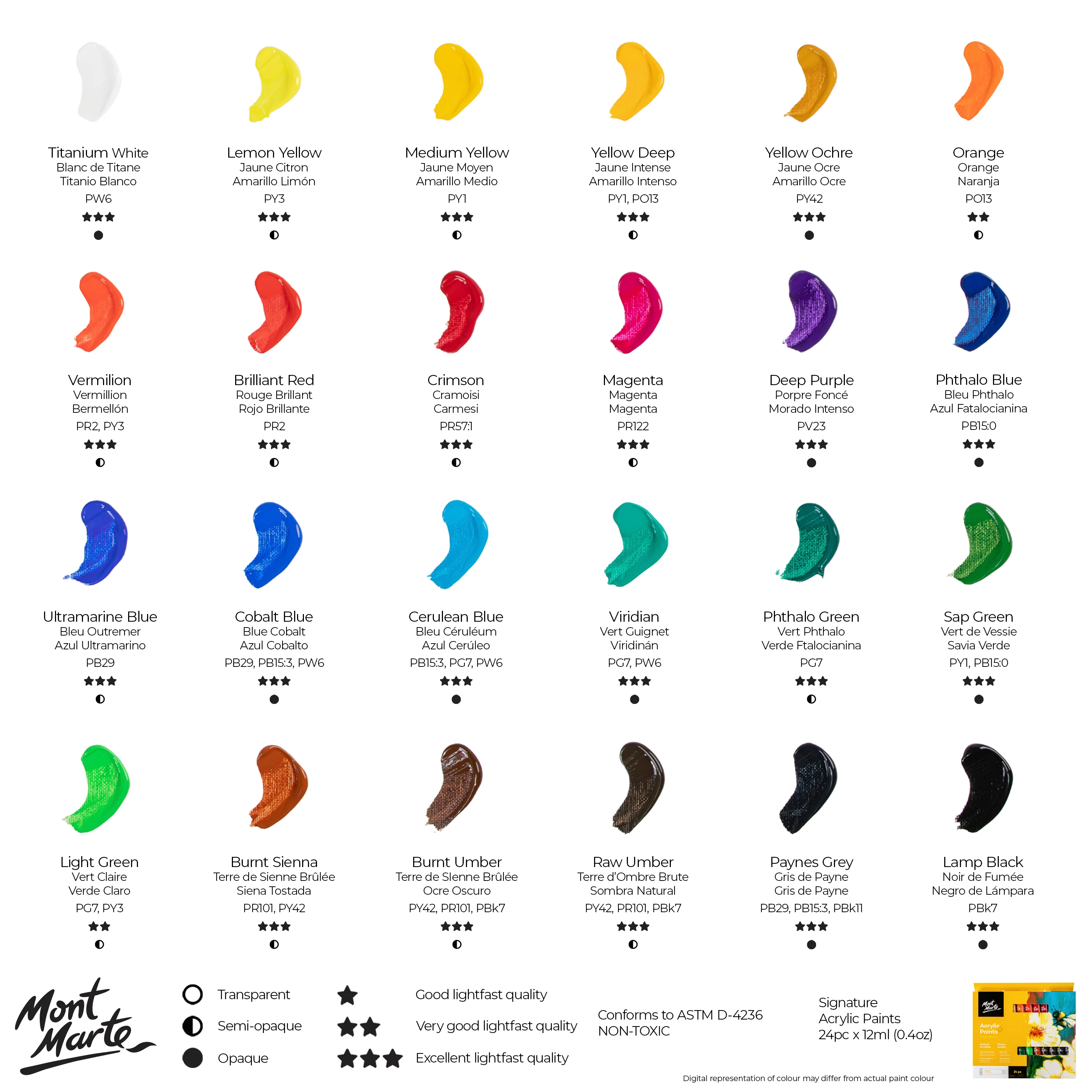 Acrylic Paints Set Signature 24pc x 12ml - Image 11