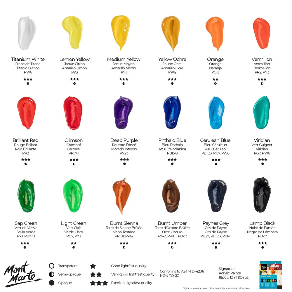 Acrylic Paints Signature 18pc x 12ml - Image 10