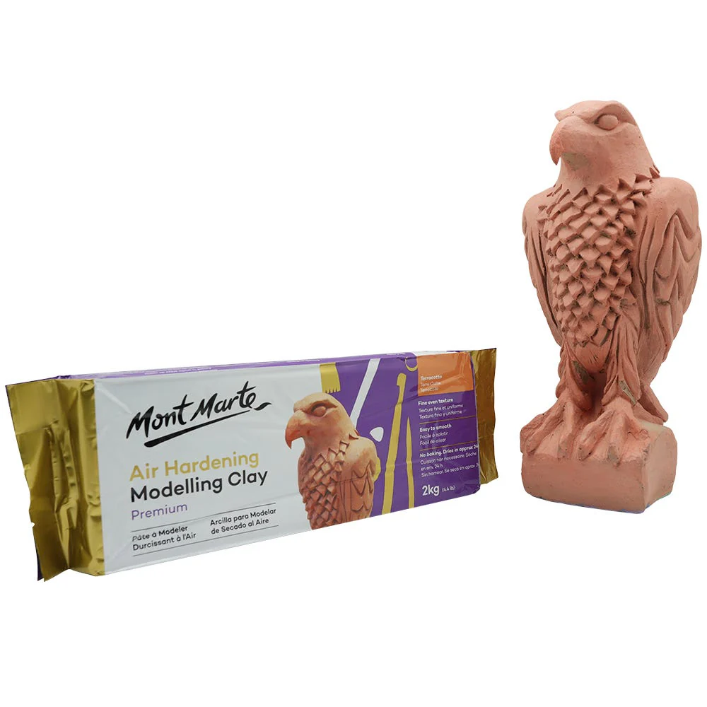 Air Hardening Modelling Clay Premium 2kg - Terracotta - Image 3