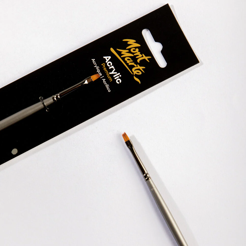 Artist Acrylic Brush Premium Taklon Angle 2 - Image 2