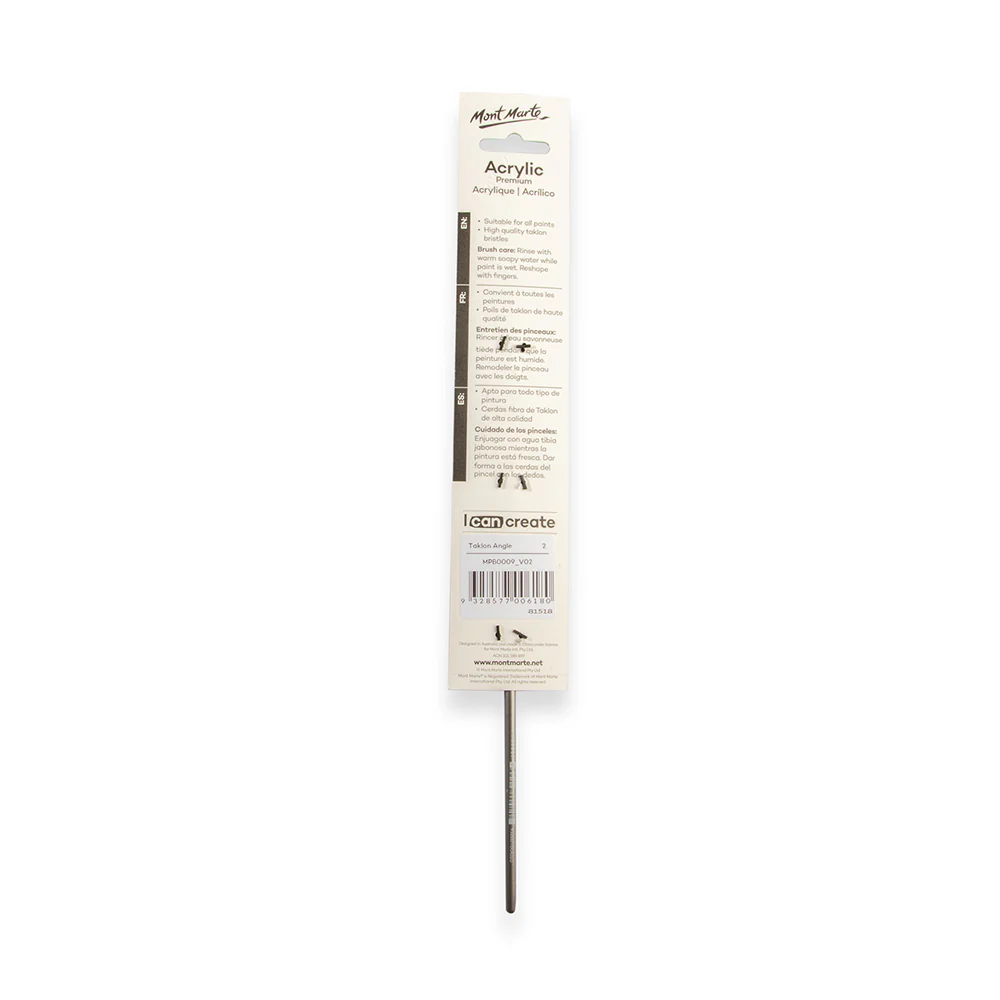 Artist Acrylic Brush Premium Taklon Angle 2 - Image 5