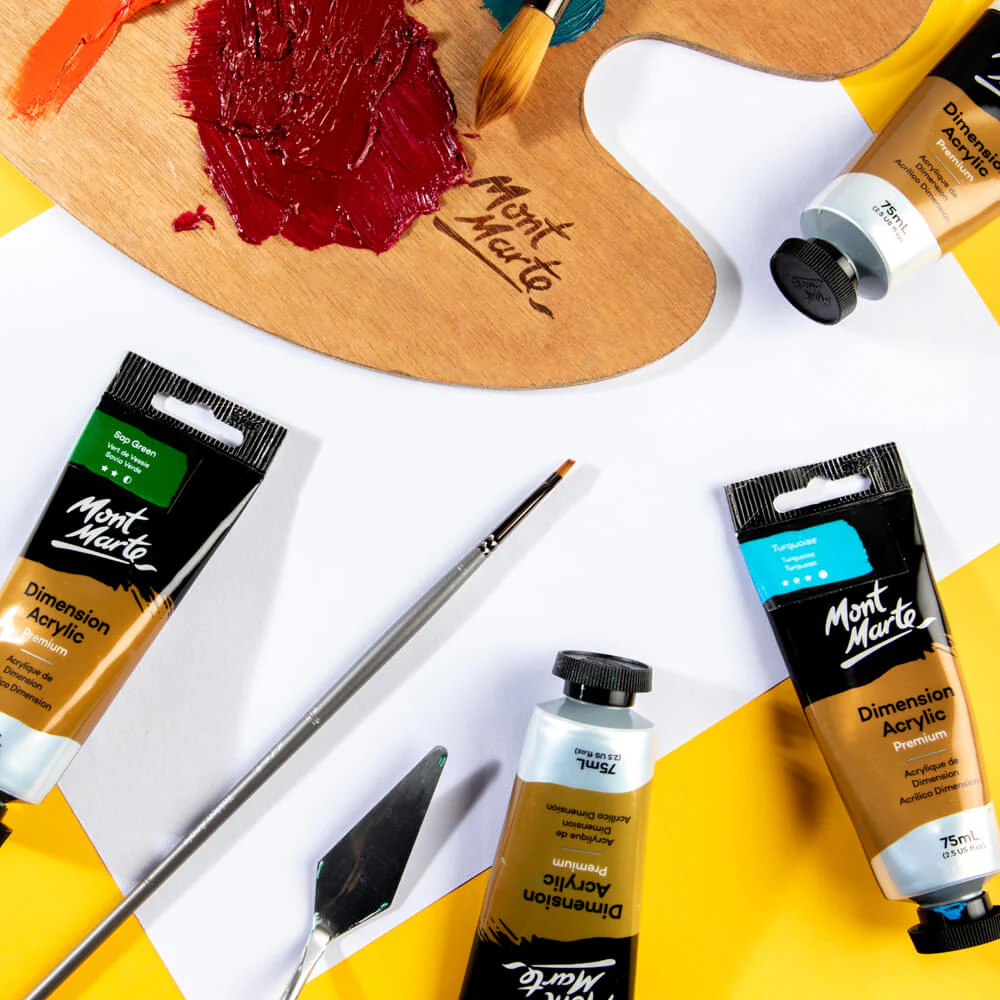 Artist Acrylic Brush Premium Taklon Angle 2 - Image 9