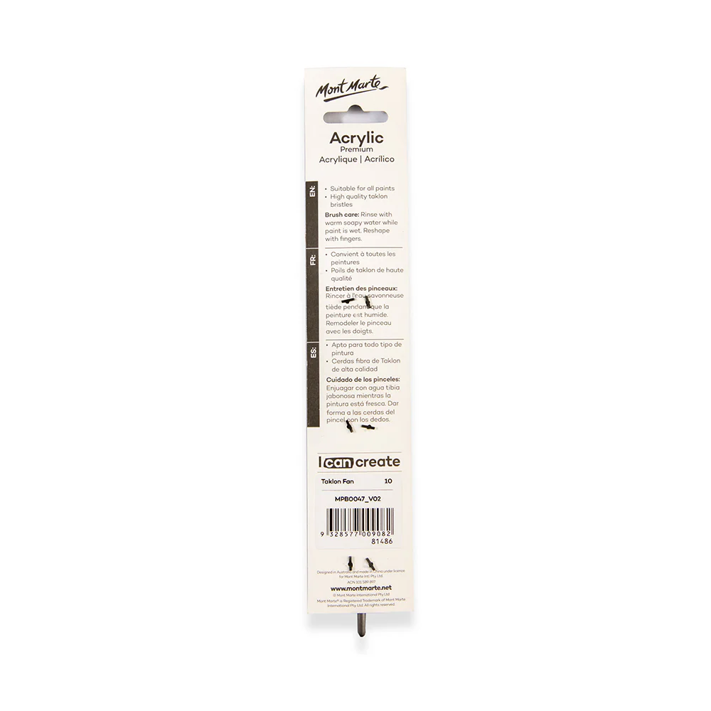 Artist Acrylic Brush Premium Taklon Fan 10 - Image 5