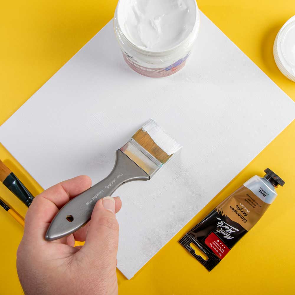 Artist Acrylic Brush Premium Taklon Flat Wide 50mm - Image 5