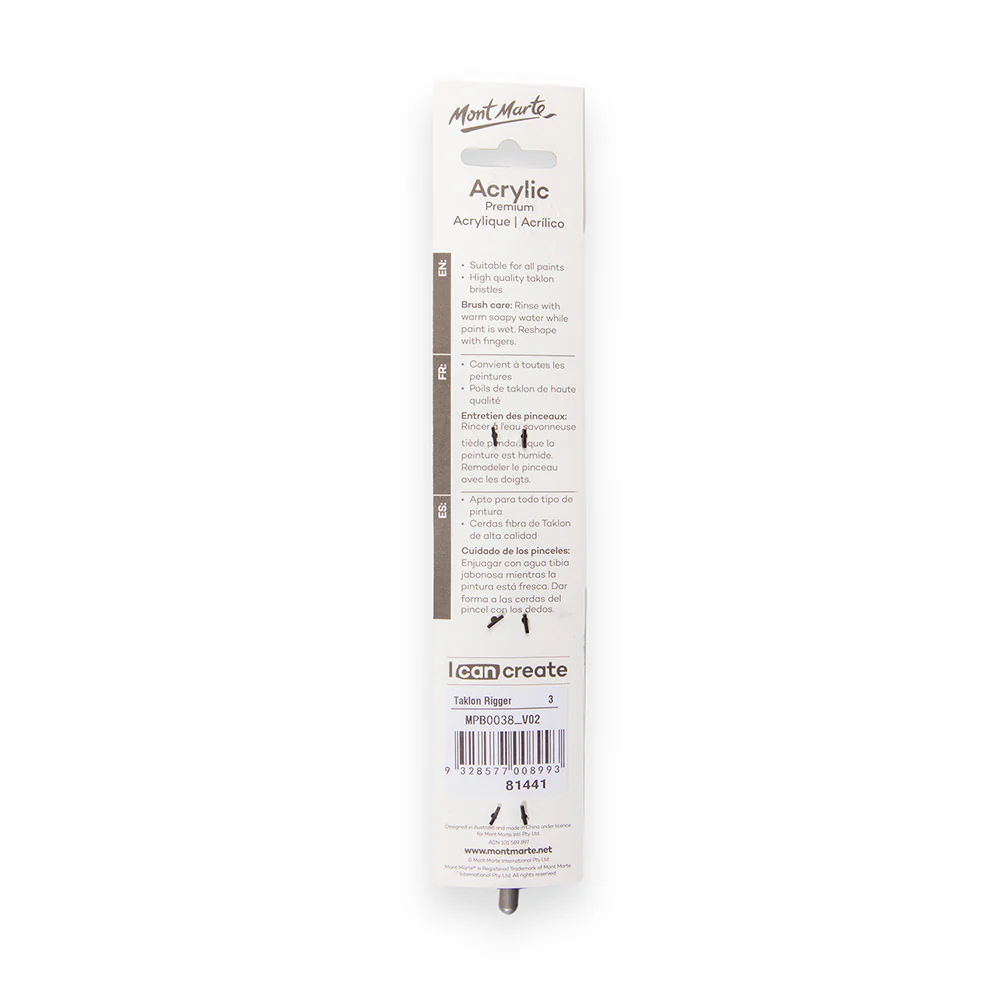Artist Acrylic Brush Premium Taklon Rigger 3 - Image 4