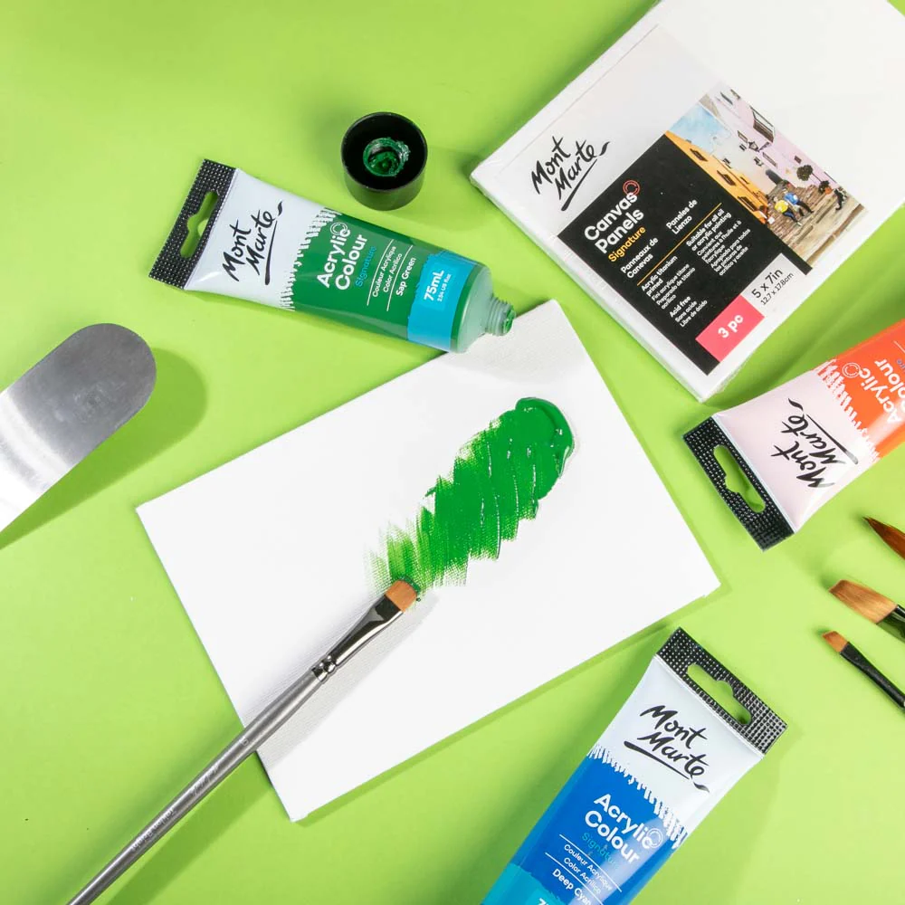 Artist Acrylic Brush Premium Taklon Short Bright 10 - Image 6