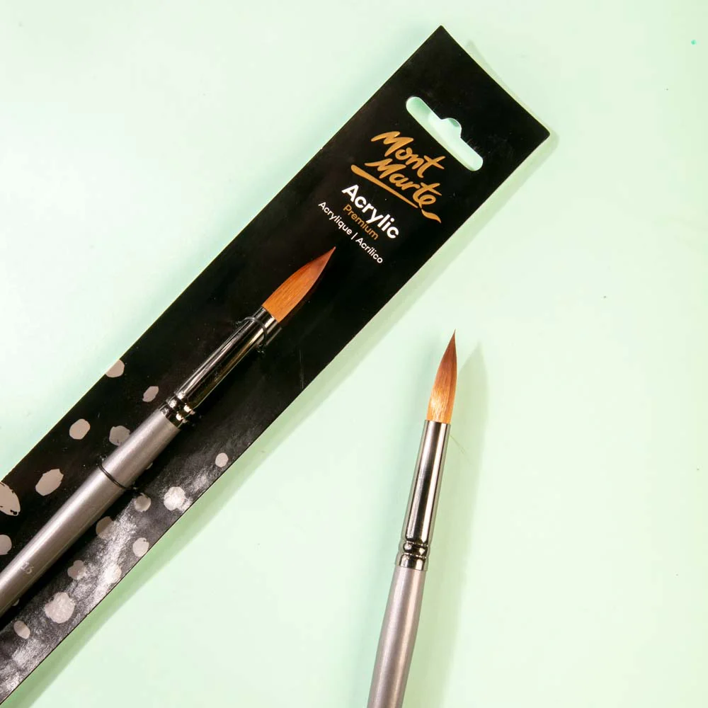 Artist Acrylic Brush Taklon Flat Long 16 - Image 2