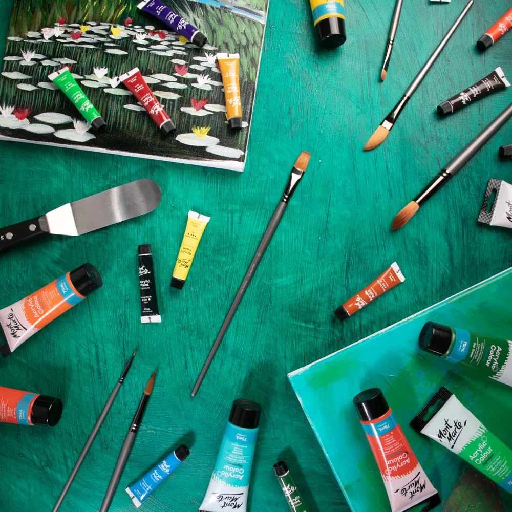 Artist Acrylic Brush Taklon Flat Long 16 - Image 8