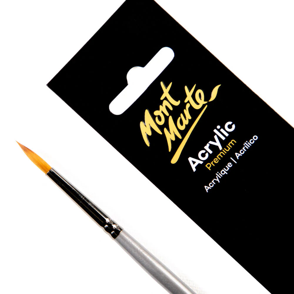 Artist Acrylic Brush Taklon Round 6 - Image 2