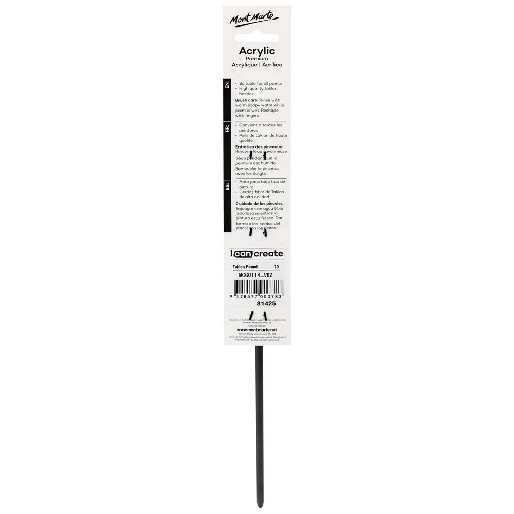 Artist Brush Premium Taklon Round 10 - Image 2