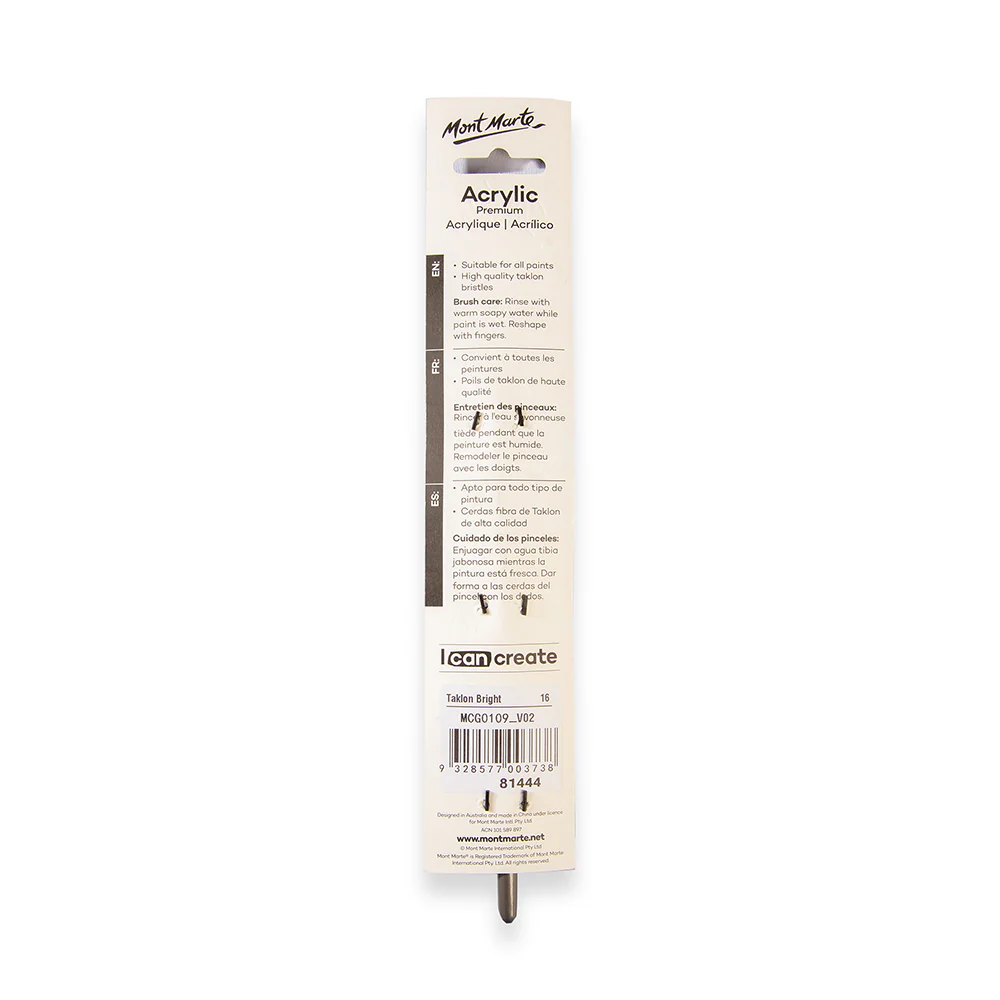 Artist Brush Taklon Short Bright 16 - Image 4