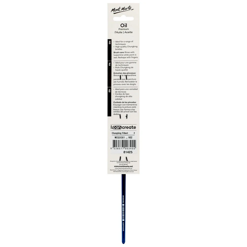 Artist Oil Brush Premium Chungking Filbert 2 - Image 4