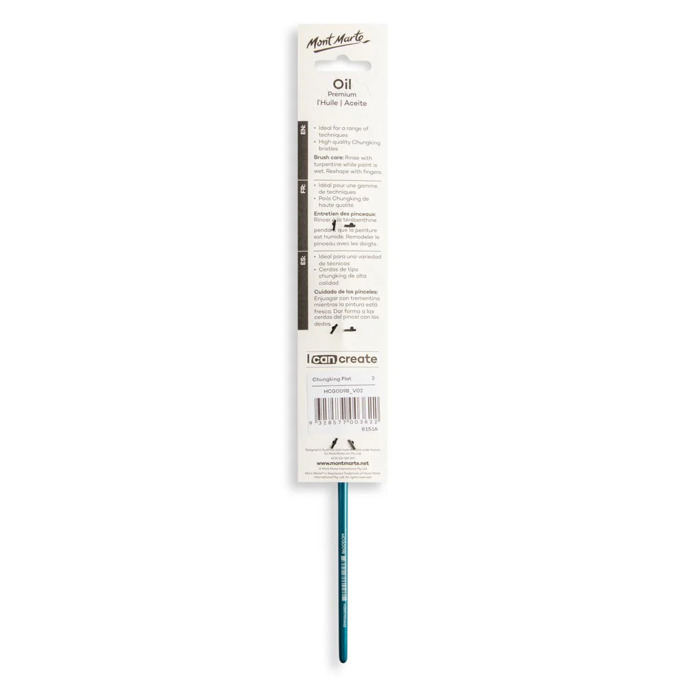Artist Oil Brush Premium Chungking Flat 2 - Image 4