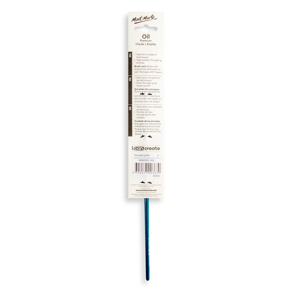 Artist Oil Brush Premium Chungking Flat 6 - Image 5