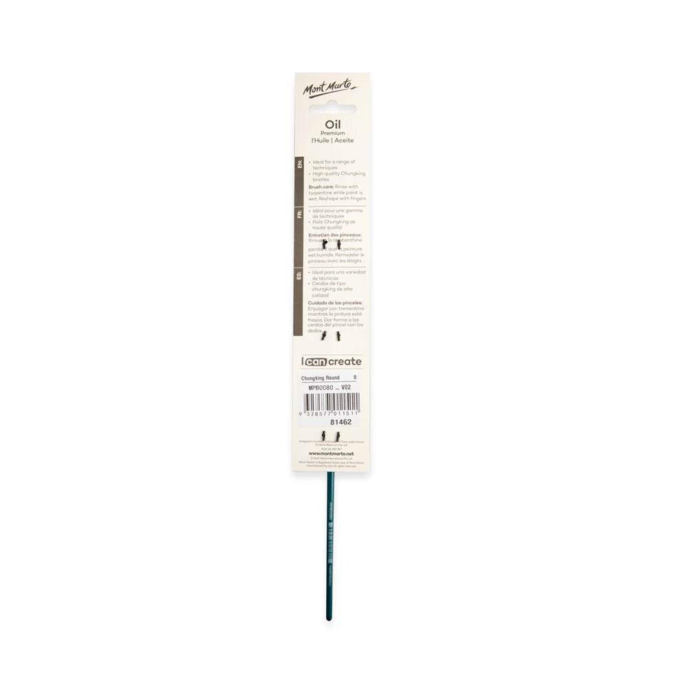 Artist Oil Brush Premium Chungking Round 0 - Image 4