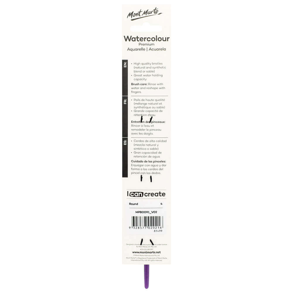 Artist Watercolour Brush Premium Round 4 - Image 2