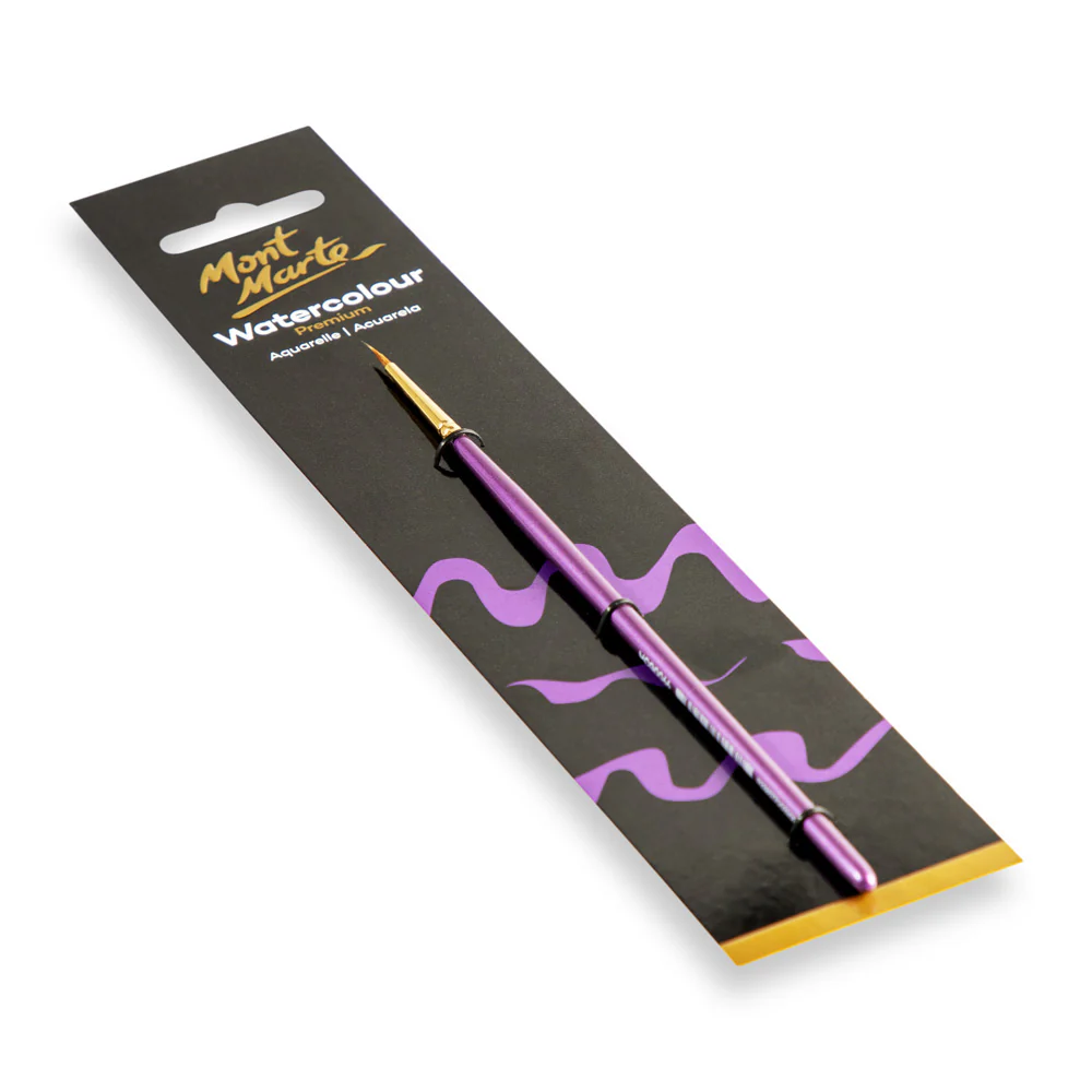 Artist Watercolour Brush Premium Sable Round 0 - Image 3