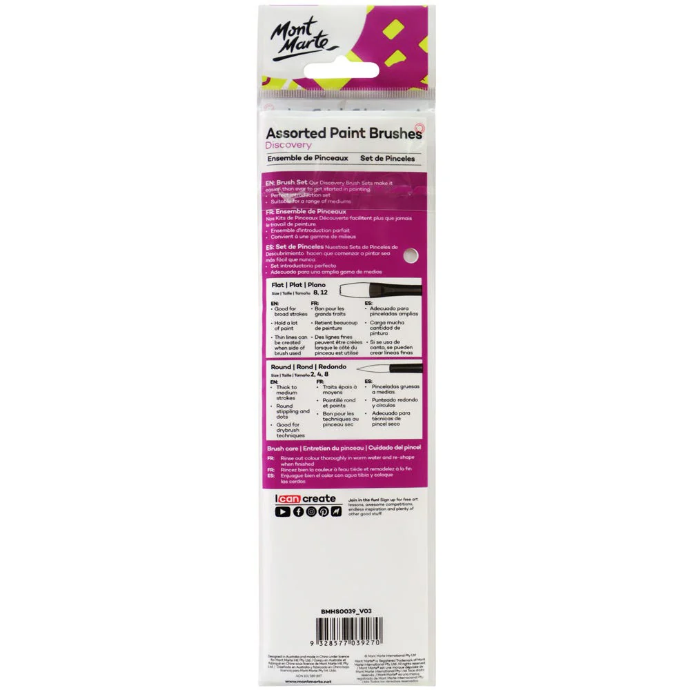 Assorted Paint Brushes Discovery 5pc - Image 2