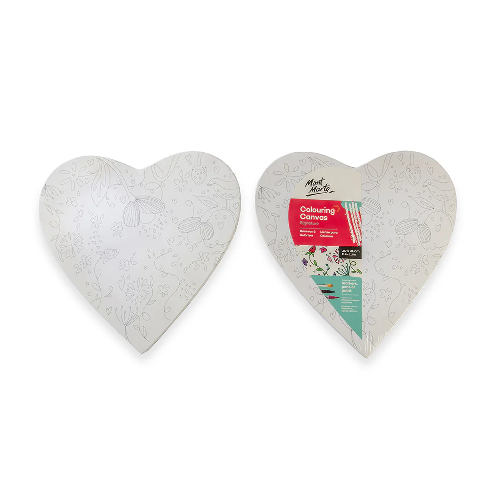 Colouring Canvas Heart Signature 30cm (11.8in) - Spring Season - Image 2