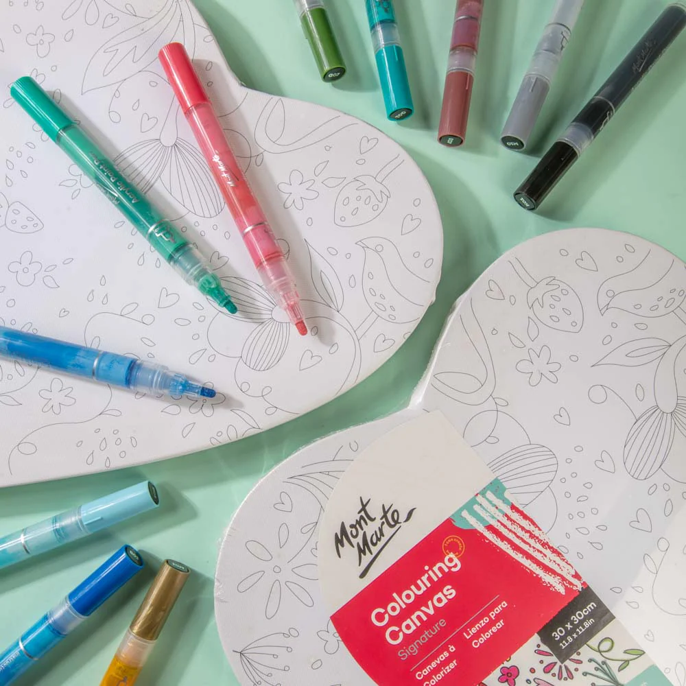 Colouring Canvas Heart Signature 30cm (11.8in) - Spring Season - Image 8