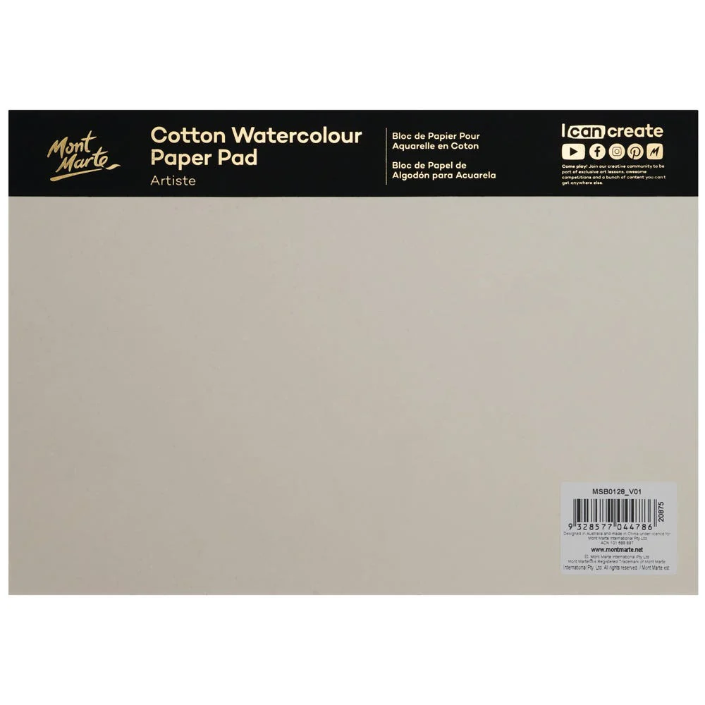 Cotton Watercolour Paper Artiste 200gsm A4 (11.7 x 8.3in) 10 Sheets - Image 2