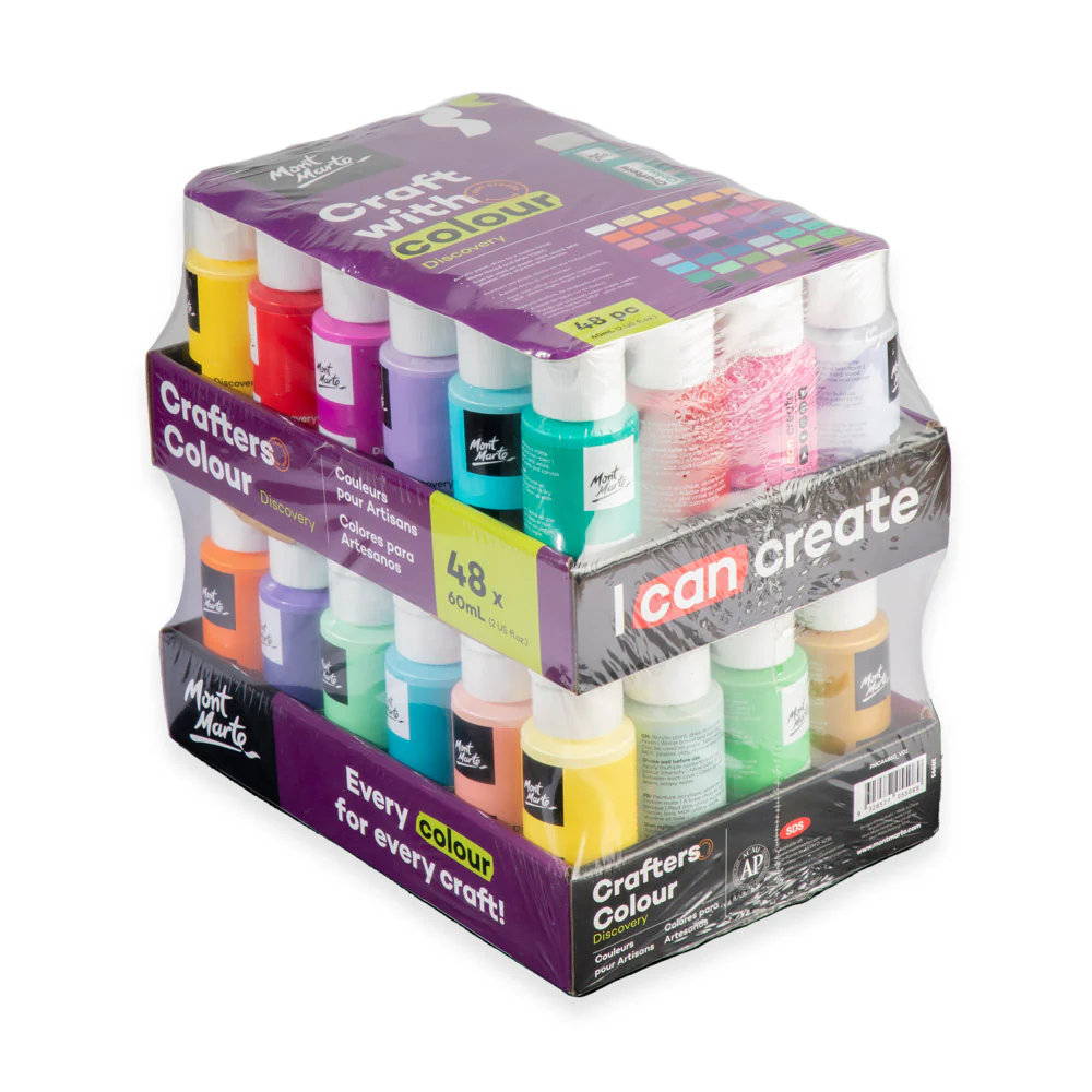 Crafters Colour Discovery Paint Set 48pc x 60ml - Image 3